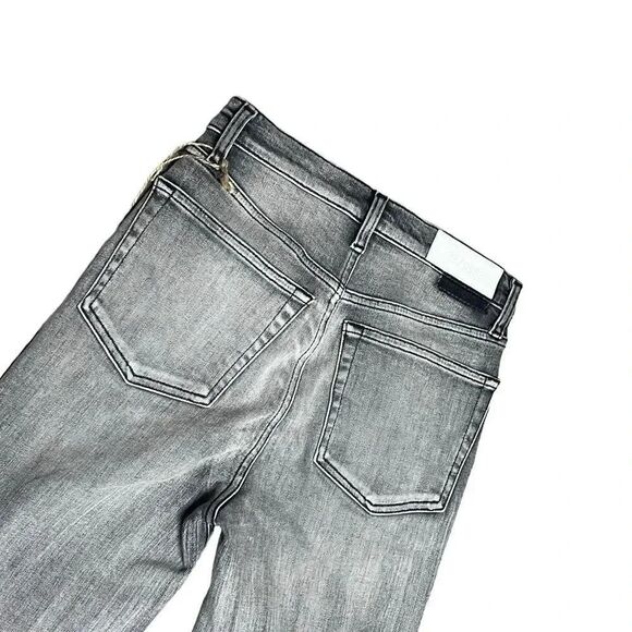NWOT women’s RE/DONE rigid stove pipe high rise in silver fade jeans size 26 - Picture 5 of 7